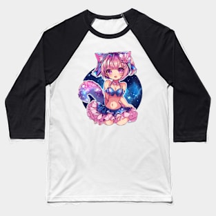 Anime catgirl Baseball T-Shirt